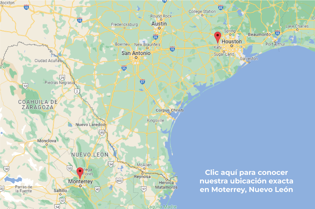 Mapa con la ubicación de amerisa monterrey
